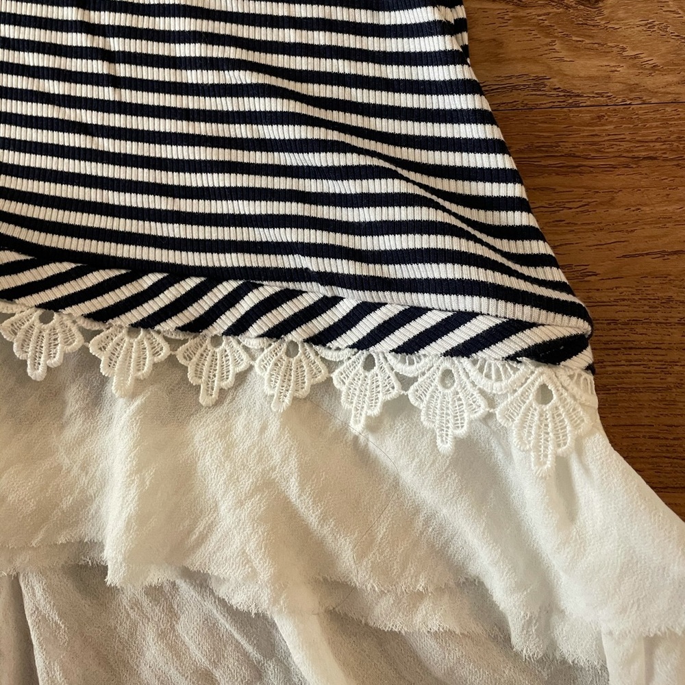 Dolan Stripped and Ruffle Detail Shirt - Picture 3 of 4